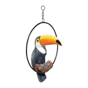 Design Toscano Exclusive Toucan Sculpture on Ring with Chain and Hanger