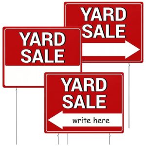 Detailed Yard Sale Signs with Stakes and Waterproof Material for Garage Sales