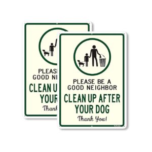 Dog Poop Signs for Yard Clean All Time No Waste