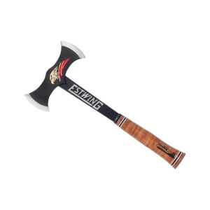 Double Bit Axe with Forged Steel Construction and Shock Reduction Grip