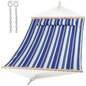 Double Hammock with Quilted Fabric and Soft Pillow