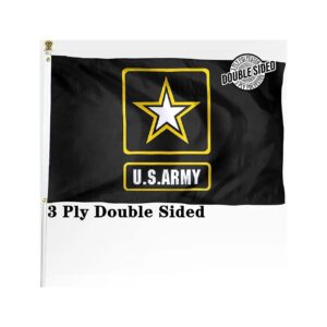 Double Sided Heavy Duty 3ply Polyester US Army Flag 4 Rows Stitches Hemming