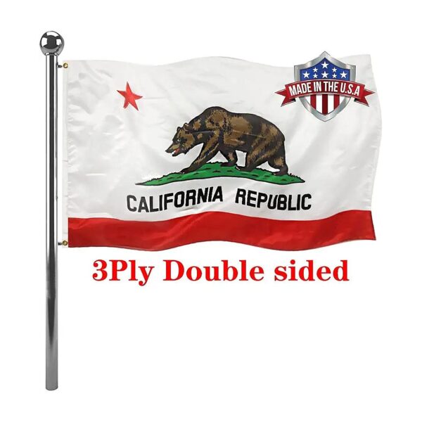 Double Sided Outdoor Flag with 100% Polyester Fabric and 2 Brass Grommets