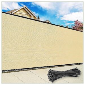 Durable 170 GSM HDPE Mesh Beige Fence Windscreen for Chain Link and Wood Fences