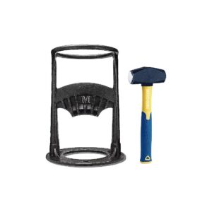 Durable 4lbs Sledge Hammer and Cast Iron Log Splitter for Safe Splitting