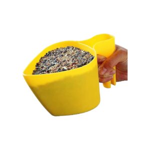 Durable Birdseed Scoop with Built-In Clip for Freshness