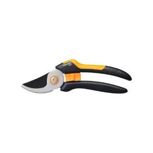 Durable Black and Orange Bypass Pruners for Rose Bushes and Ornamental Plants