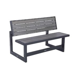 Durable Convertible Harbor Gray 55 Inch Outdoor Gray Bench