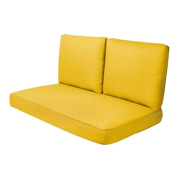 Durable Foam Loveseat Cushion Set with UV Resistant Fabric and Soft Back Buttercup 46x26