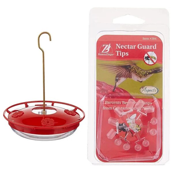 Durable High-View Hummingbird Feeder with Clear Nectar Guard and 4 Ports