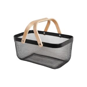 Durable Metal Wire Mesh Garden Harvest Basket for Gathering Fresh Vegetables and Fruits