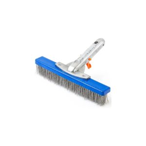 Durable Pool Brush with Stainless Steel Bristles for Concrete and Gunite Pools