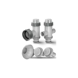 Durable Pool Filter Parts Kit with Large Nozzles and Split Hose Plunger Valves