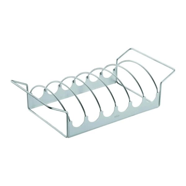 Durable Stainless Steel Roast and Rib Cooking Rack for Grill