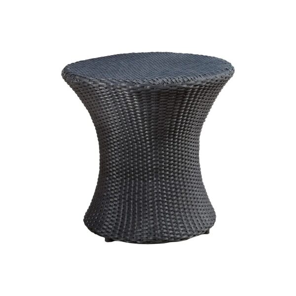 Durable Wicker and Aluminum Construction Outdoor Accent Table