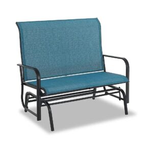 Durable and Breathable 2 Seat Glider Bench for Lawn and Garden