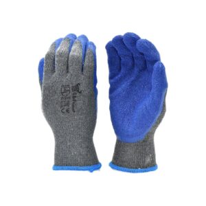 Durable and Comfortable Work Gloves with Cotton Blend and Rubber Coating for Manual Labor