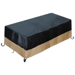 Durable and Water Resistant Rectangle Fire Pit Cover for Outdoor Gas Fire Table 60x38x24