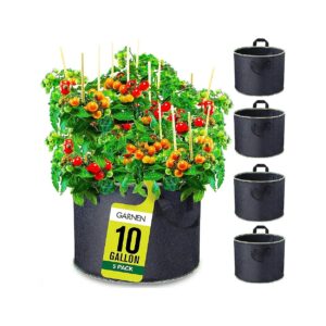 Duty 10 Gallon Grow Bags Made of Durable 260g Nonwoven Fabric for Strong Root Growth