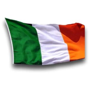 Duty 3x5 FT Ireland Irish Flag with White Cotton Header and DuPont SolarMax Nylon Fabric