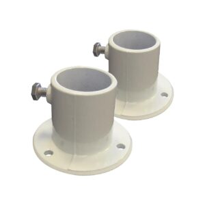 Duty Aluminum Deck Flange Pairs for Above Ground In-Pool Ladders, 5 x 5 x 5 inches