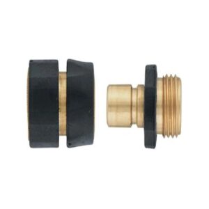 Duty Brass Hose Shut-Off Quick Connect Adapter for Cold Water Irrigation