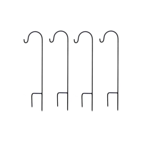 Duty Shepherd's Hooks, Set of Four, Powder Coated Steel