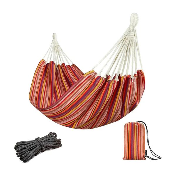 Duty Single Hammock with Hanging Ropes and Carry Bag, Perfect for Outdoor/Indoor Use