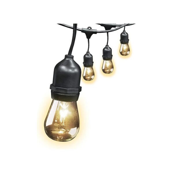 Duty Weather Resistant Decorative String Lights with 10 Sockets and 30 Foot Cable