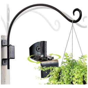 Duty Wrought Iron Plant Hook for Hanging Baskets and Outdoor Decor with Easy Installation