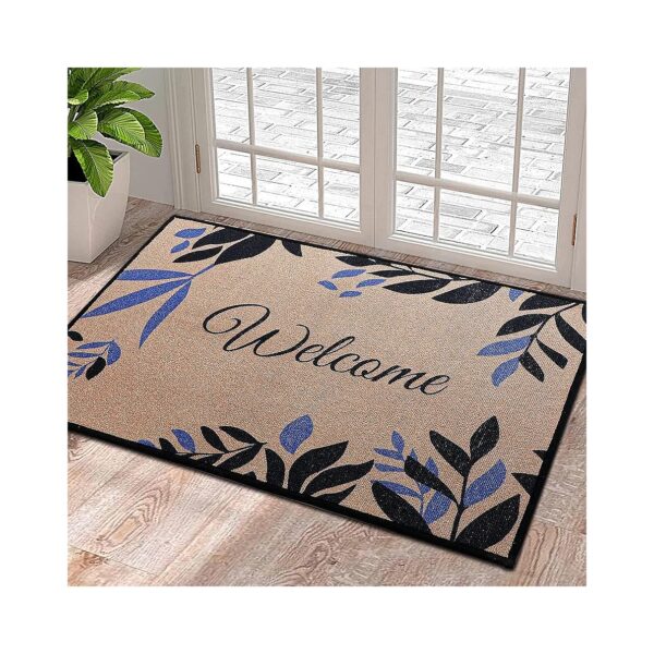 Easy Clean Rubber Back Door Mat for Home Entrance 20x32 Inch Low Profile