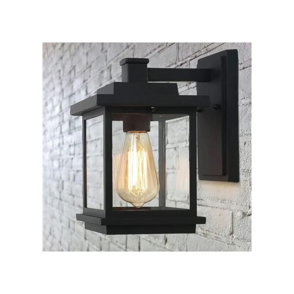 Easy Installation Rectangle Outdoor Lighting with Clear Glass and Anti-Rust Metal Frame