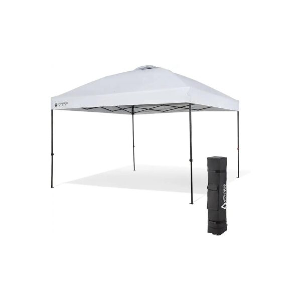 Easy One-Person Setup Pop-Up Canopy with Wheeled Carry Bag and Guide Ropes