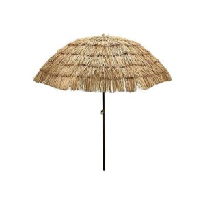 Easy and Convenient Outdoor Tropical Palapa Umbrella with Raffia Roofing