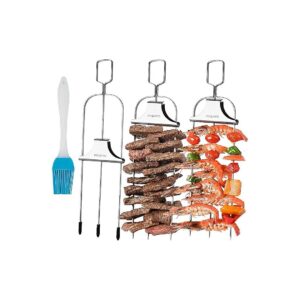 Easy to Clean and Maintain 3 Prong Grill Kabob Skewers for Everyday Use