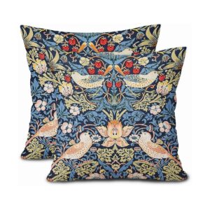 Easy to Match 18x18 Inch Chinoiserie Floral Pillow Covers with Pimpernel Strawberry