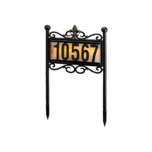 Easy to Read Solar Powered House Numbers with Durable Metal Construction and LED Lighting