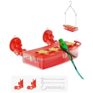 Easy to Refill and Clean Hummingbird Window Feeder with Strong Suction