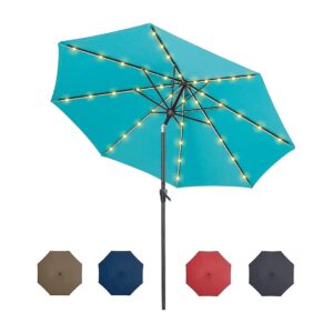 Easy to Set Patio Umbrella with LED Lights and Windproof System