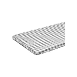 Easy to Wipe Off Stains 6ft Rectangle Gray Checkered Printed Vinyl Table Cover