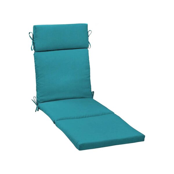 Eco-Friendly 72 x 21 Lake Blue Leala Outdoor Chaise Lounge Cushion