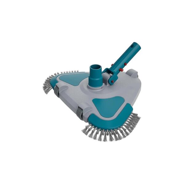 Effective Pool Cleaning Tool with Triangular Vacuum Head and Brush for Vinyl Lined Pools