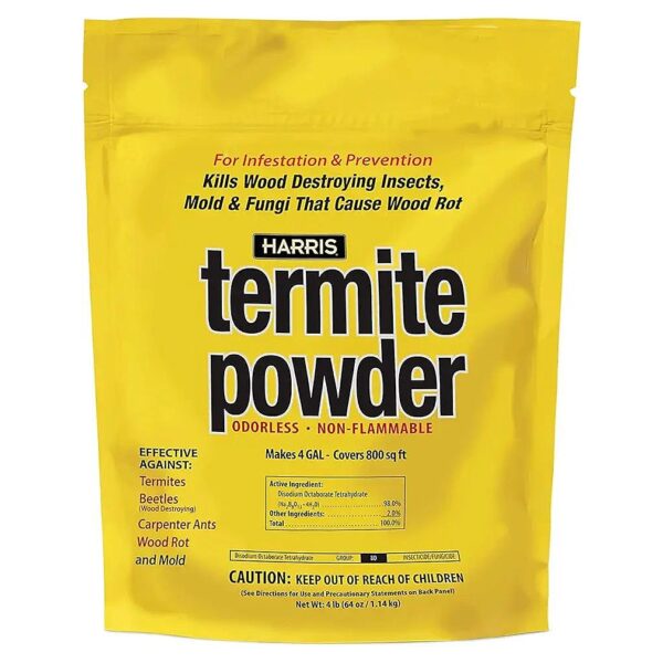 Effective Wood Treatment for Termite, Ant, and Mold Control, 4lb Powder, 4 Gallons Liquid