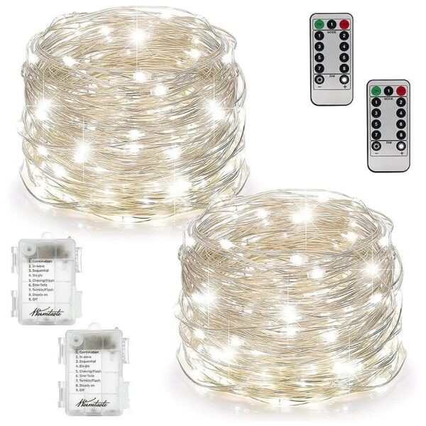 Efficient 100 LED Fairy Lights with Remote Control and Timer for Home Decor