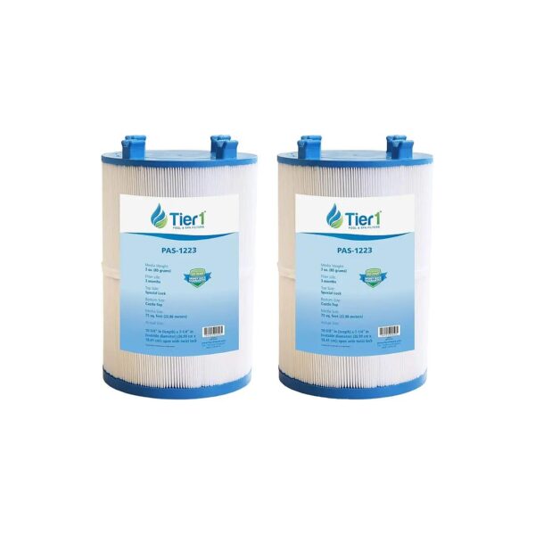 Efficient Filter Cartridges for Pool and Spa Systems with 75 sq ft Pleated Fabric Media