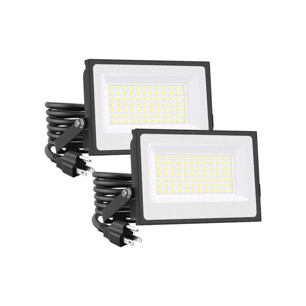 Efficient LED Flood Light 2 Pack with LED Work Light Functionality