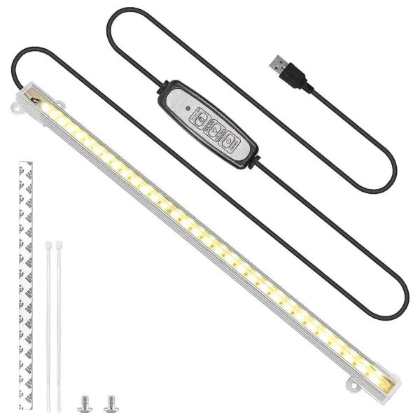 Efficient LED Grow Light Strip for Indoor Plants with Auto ON/OFF and 10 Dimmable Levels