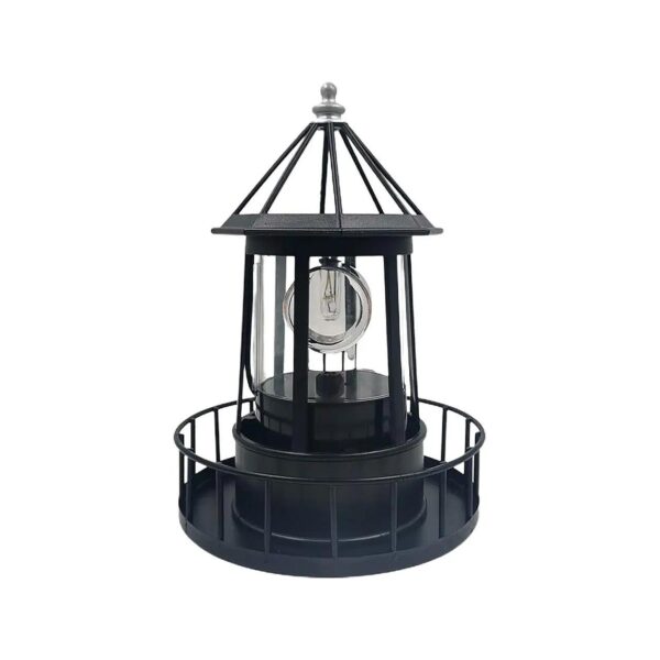 Efficient LED Solar Powered Lighthouse with Iron Base and Automatic Night Lighting