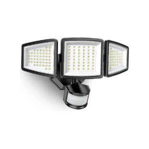 Efficient Outdoor LED Light, 3200LM, 27W, Motion Activated, Adjustable Sensitivity, Black