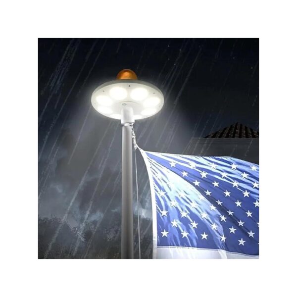 Efficient Solar Flagpole Light with 136 LEDs and Auto On/Off Feature for Poles 15-25 Ft